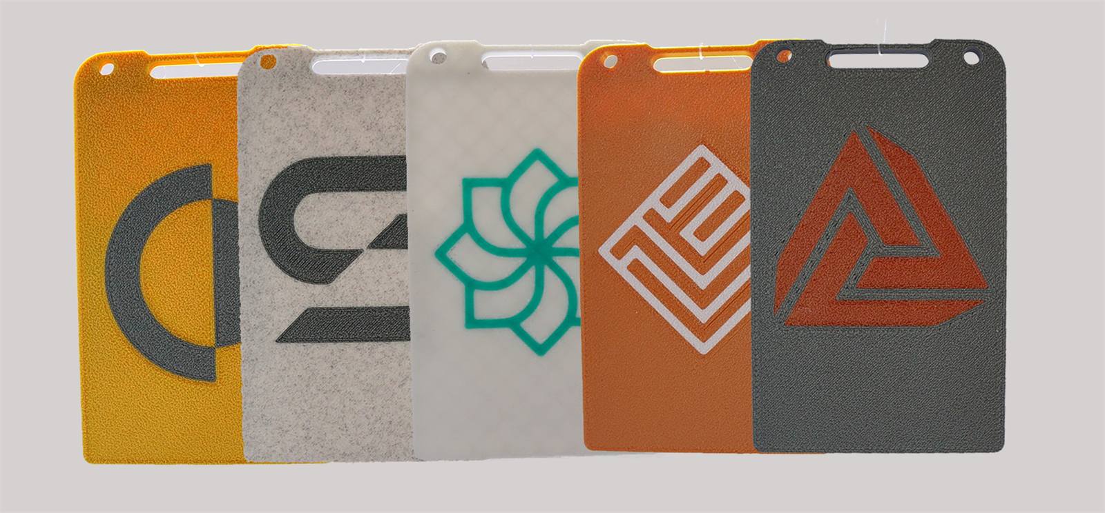Custom 3D printed ID card holders showcase